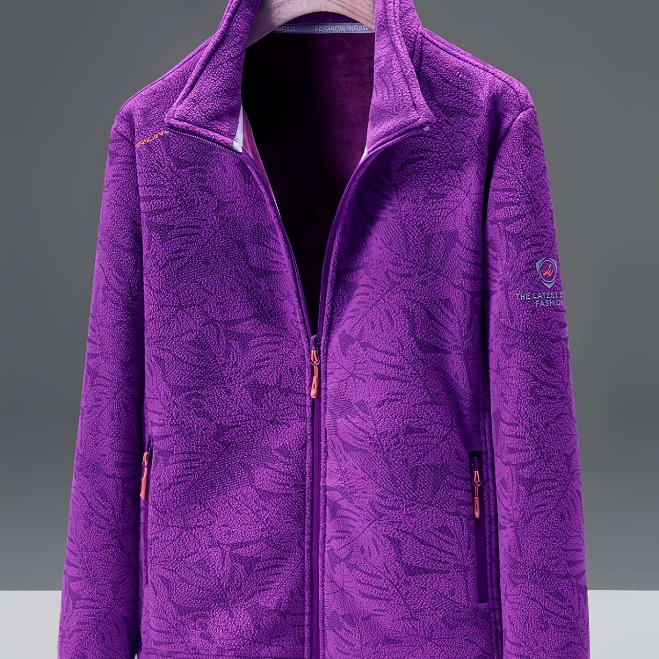 Women's winter sports stand up collar zipper jacket, lightweight, soft and warm, camouflage with zipper pocket, fashionable and versatile