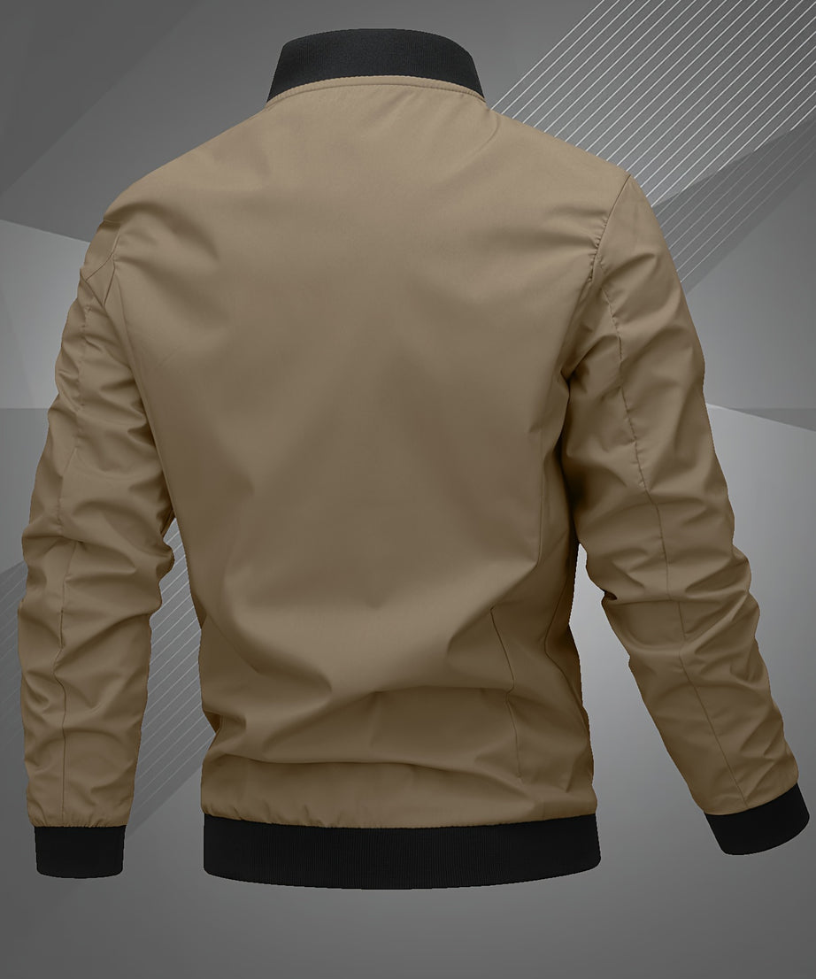 Men'S Letter Embroidered Casual Bomber Jacket, Mens Winter Jackets And Coats, Fridays Items, Mens Gifts Ideas, Gifts for Men, Thermal Wear for Men, Christmas Gifts, Suitable for Everyday Life, Home, Outdoor, Work, And Leisure