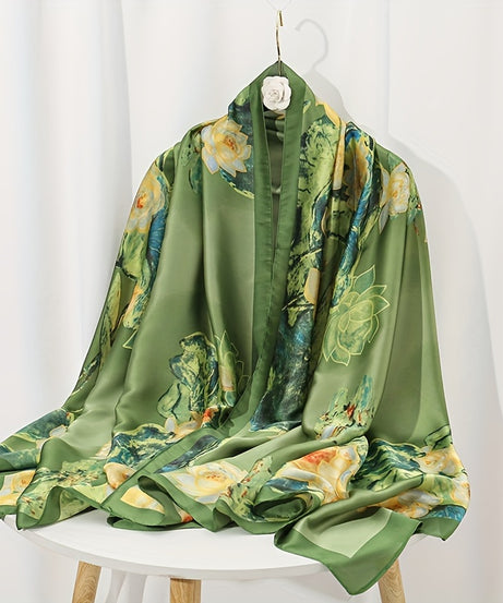 35.4"×70.9" Elegant Landscape Print Scarf Shawl - Windproof, Trendy, and Versatile Outdoor Wrap for Women - Stylish Hijab, Perfect for Any Occasion