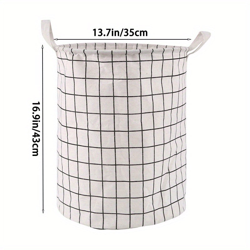 1pc Round Dirty Clothes Basket, Laundry Basket, Portable Dirty Clothes Hamper, laundry hhamper, storage bucket