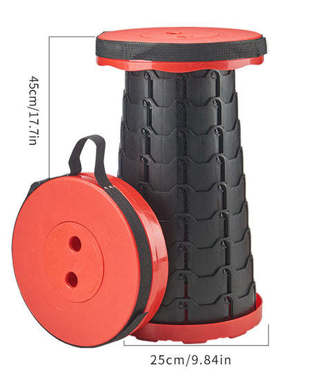 1pc Ultralight Folding Stool - Adjustable Height Portable Bench For Camping, Fishing, And Outdoor Activities - Supports Up To 550lbs