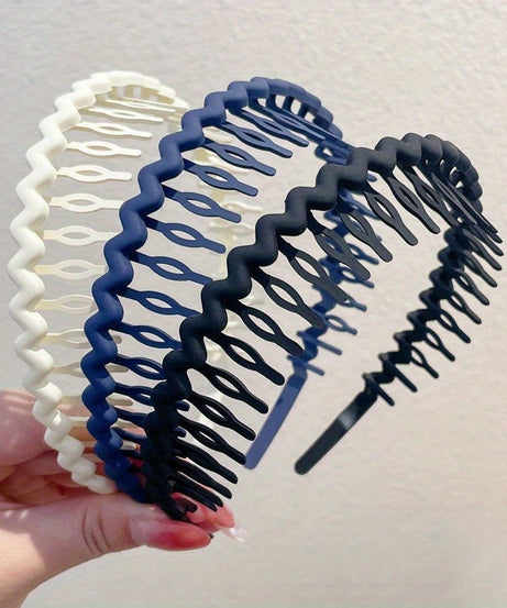 Hair Clip Frosted Color Headband Women's Non-slip Band Teeth Simple Pressure Headband Face Headband Hair Accessories