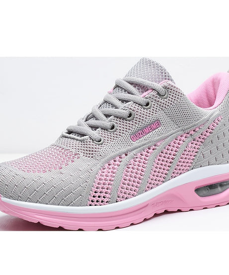 Lightweight Breathable Air Cushion knitted Running Shoes, Women's Footwear