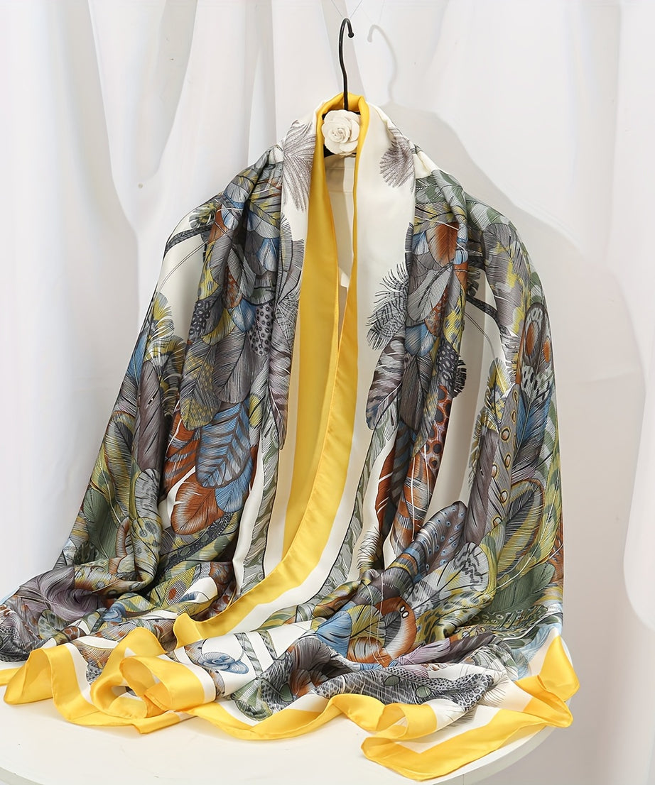 35.4"×70.9" Elegant Landscape Print Scarf Shawl - Windproof, Trendy, and Versatile Outdoor Wrap for Women - Stylish Hijab, Perfect for Any Occasion