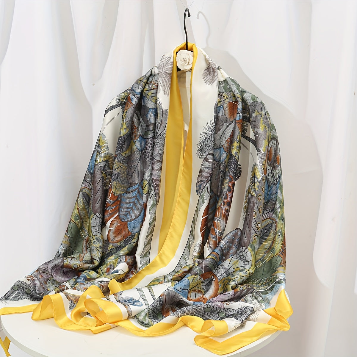 35.4"×70.9" Elegant Landscape Print Scarf Shawl - Windproof, Trendy, and Versatile Outdoor Wrap for Women - Stylish Hijab, Perfect for Any Occasion