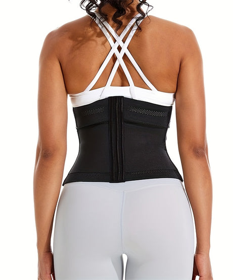 1pc Breathable Polyester Waist Cincher for Women - Medium Control Posture Improvement Shapewear with Adjustable Closure, Knit Fabric Weave, Hand Washable - 1pc