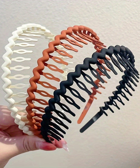 Hair Clip Frosted Color Headband Women's Non-slip Band Teeth Simple Pressure Headband Face Headband Hair Accessories