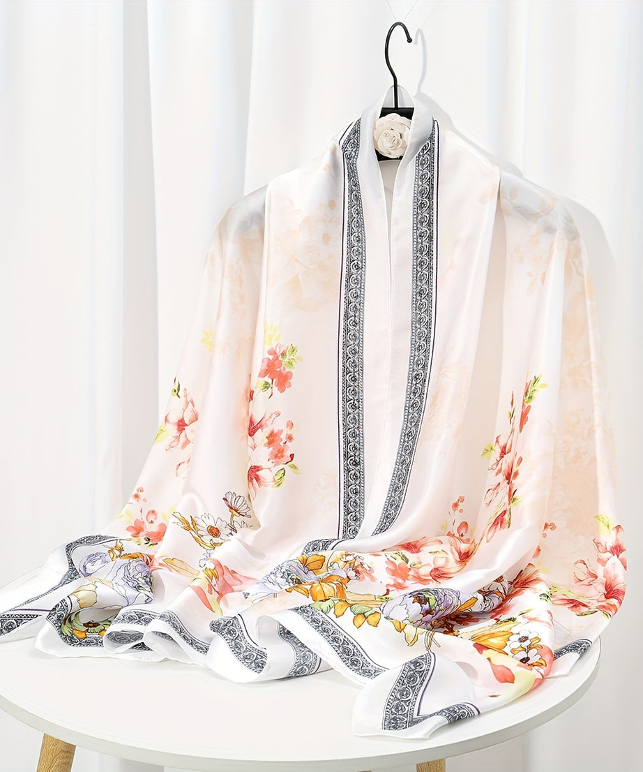 35.4"×70.9" Elegant Landscape Print Scarf Shawl - Windproof, Trendy, and Versatile Outdoor Wrap for Women - Stylish Hijab, Perfect for Any Occasion