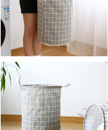 1pc Round Dirty Clothes Basket, Laundry Basket, Portable Dirty Clothes Hamper, laundry hhamper, storage bucket