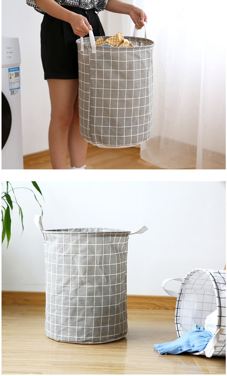 1pc Round Dirty Clothes Basket, Laundry Basket, Portable Dirty Clothes Hamper, laundry hhamper, storage bucket