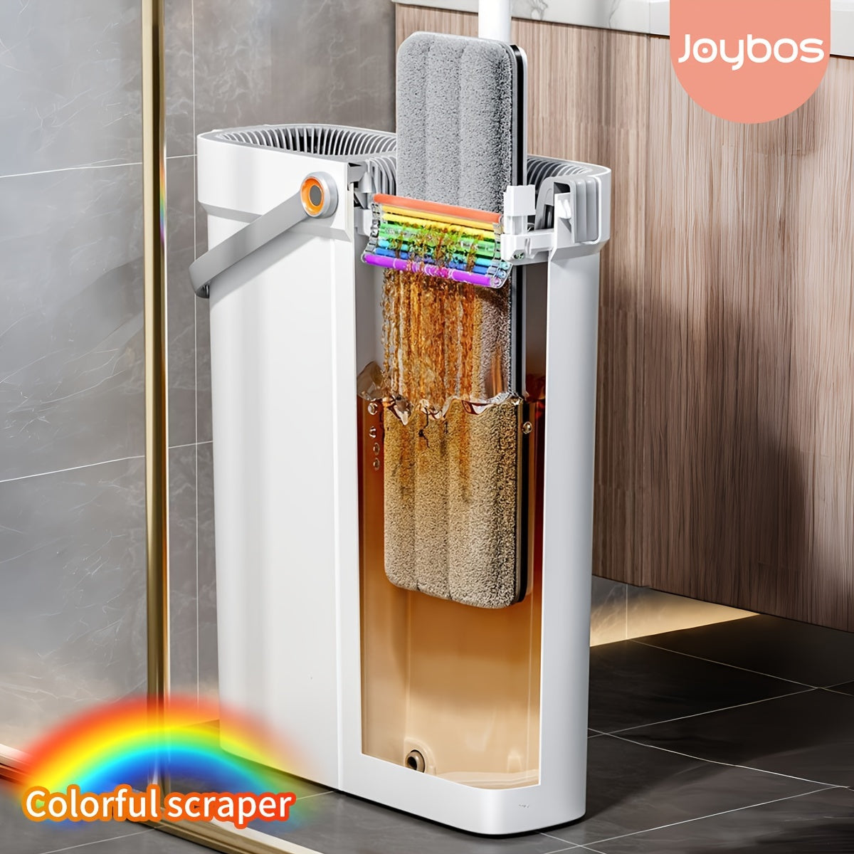 7-fold Scraper Cleaner: Home Cleaning Tool with 7-fold Scraper and Water Tank - Suitable for Kitchen, Bathroom, Living Room, Bedroom - No Electricity Required