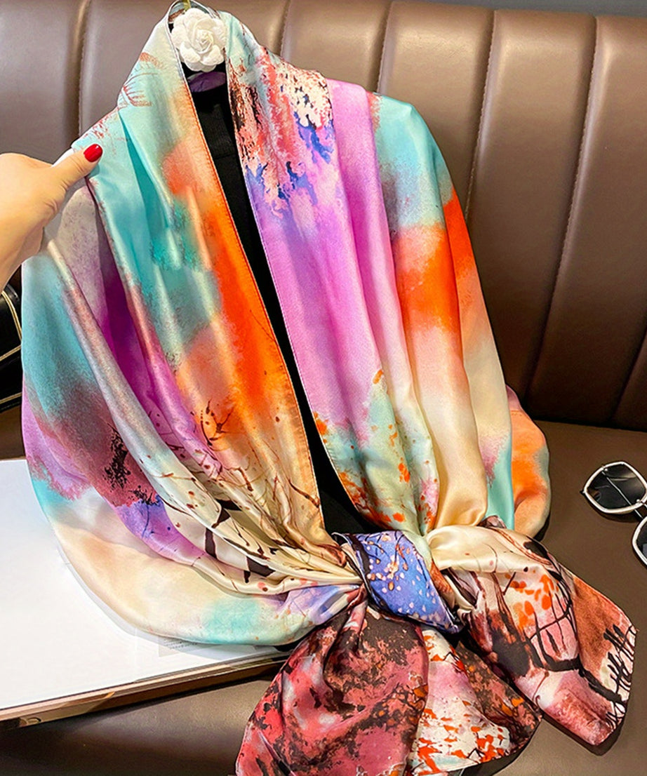 35.4"×70.9" Elegant Landscape Print Scarf Shawl - Windproof, Trendy, and Versatile Outdoor Wrap for Women - Stylish Hijab, Perfect for Any Occasion