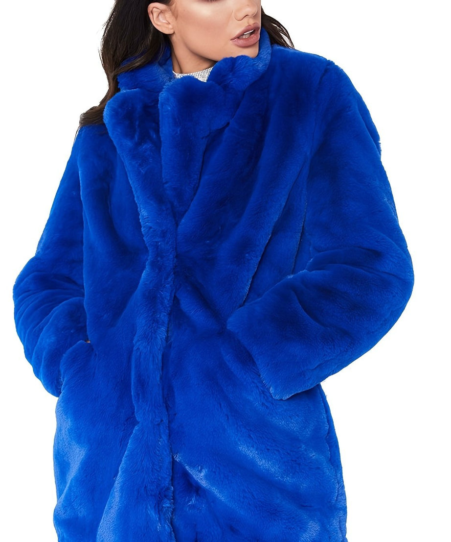 Winter Warm Plush Loose Coat, Casual Long Sleeve Fashion Teddy Outerwear, Women's Clothing