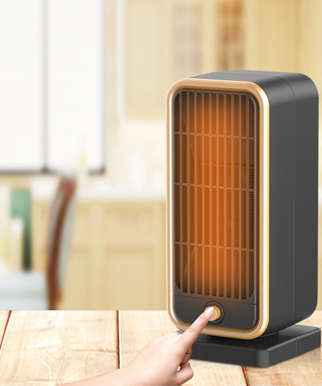 Quiet 500W Ceramic Electric Space Heater, Square Shape, 110-130V US Plug, No Energy Efficiency Rating, Tip-over Protection, Portable Heating Equipment for Bedroom, Living Room, Office