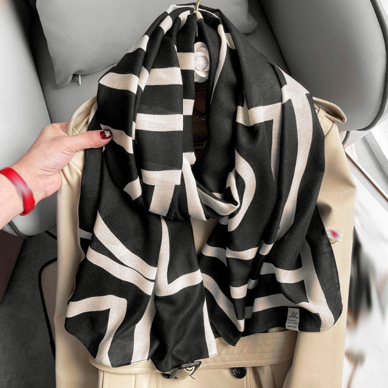 Imitation Scarf For Women Winter Warm Scarf Shawl Neckerchief Lightweight Shawl Wrap