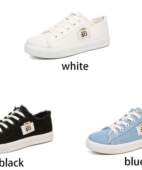 [Casual Canvas Shoes] White Women's Casual Round Toe Solid Color Canvas Shoes | Flat Bottom, PVC Sole, Fabric Upper And Insole, Hand Wash, No Dry Clean, Spring, Autumn, All Season 2022