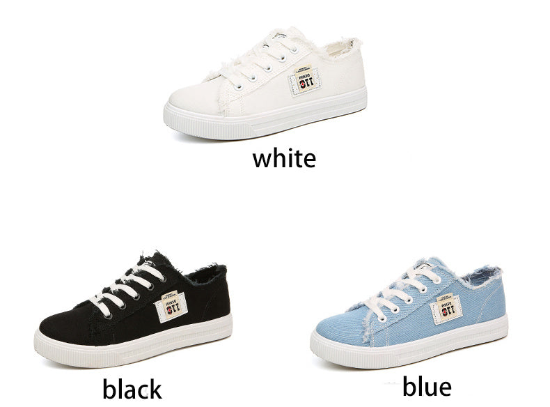 [Casual Canvas Shoes] White Women's Casual Round Toe Solid Color Canvas Shoes | Flat Bottom, PVC Sole, Fabric Upper And Insole, Hand Wash, No Dry Clean, Spring, Autumn, All Season 2022