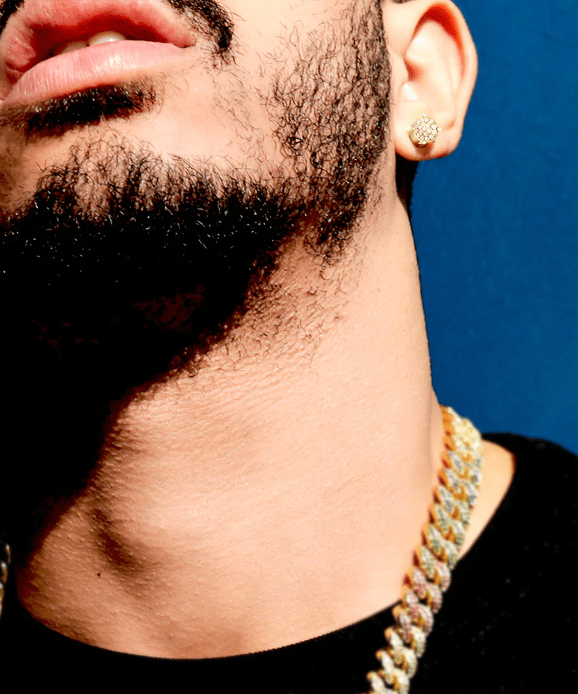 Set of 2 S925 Silvery Hip-Hop Men'S Earrings Featuring Synthetic Zirconia with Micro-Setting And Color Plating in a Round Design.