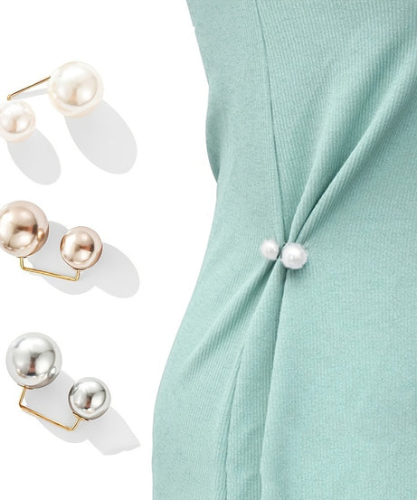 1/3pcs Waist Brooch Tightening Waistband Faux Pearl Pin Buckles Clothes Skirt Waist Pin Pants Buckle Brooches