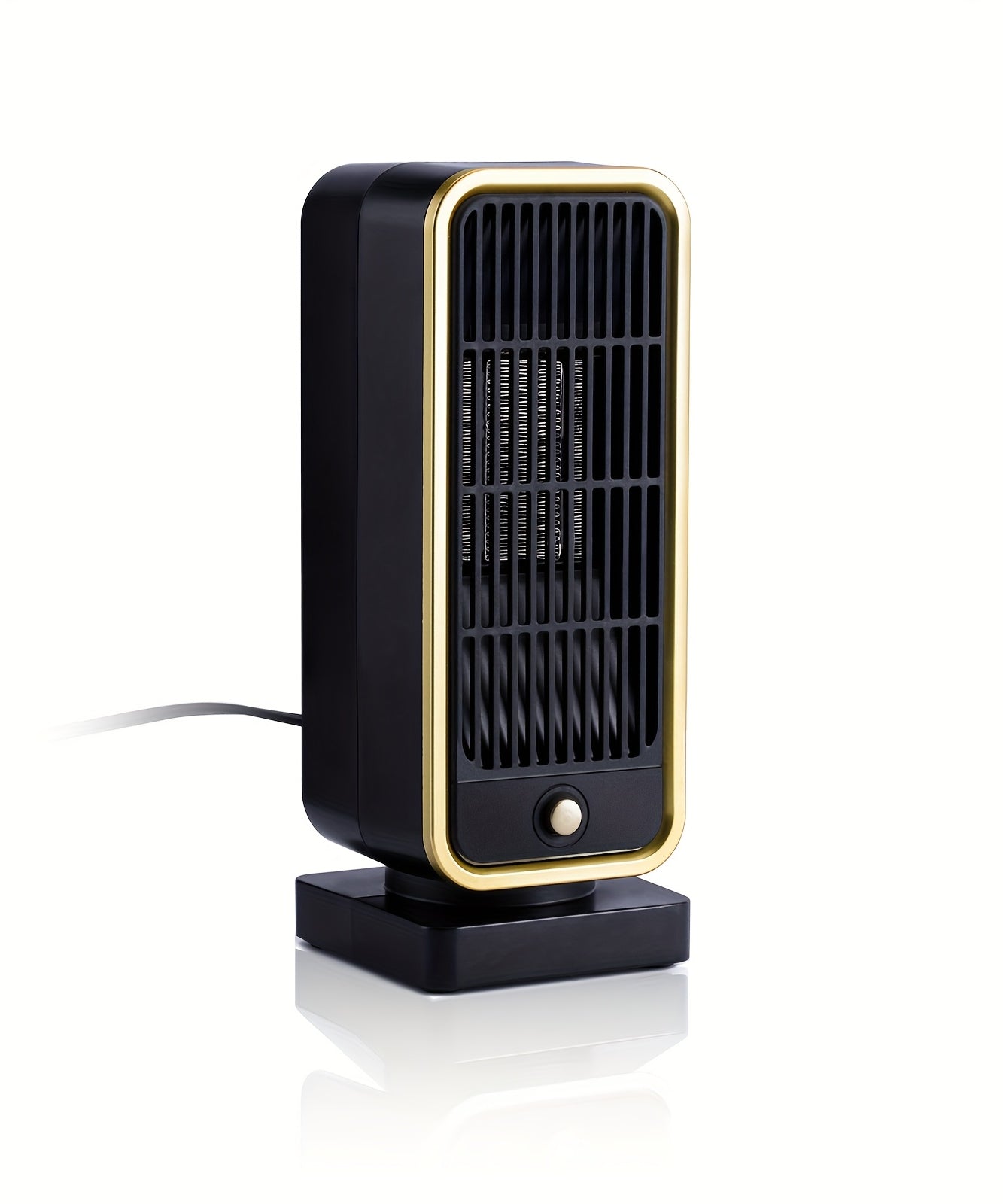 Quiet 500W Ceramic Electric Space Heater, Square Shape, 110-130V US Plug, No Energy Efficiency Rating, Tip-over Protection, Portable Heating Equipment for Bedroom, Living Room, Office