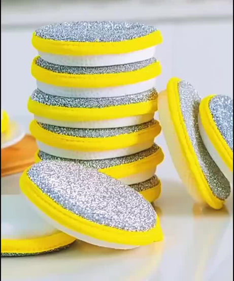 5/10pcs, Double Side Dishwashing Sponge Pan Pot Dish Wash Sponges Household Cleaning Tools Kitchen Tableware Dish Washing Brush