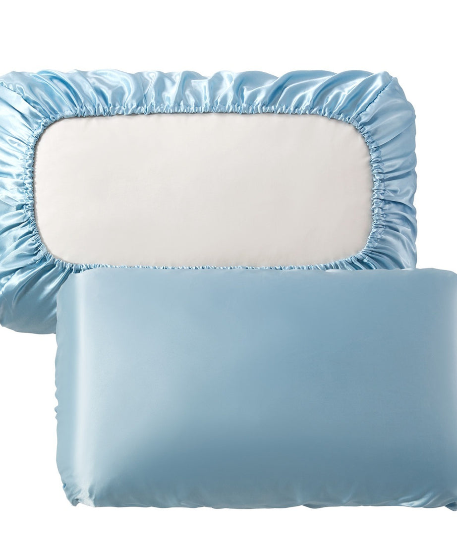 2pcs Soft And Breathable Satin Pillowcase With Elastic Cord - Perfect For A Comfortable Sleep In Your Bedroom