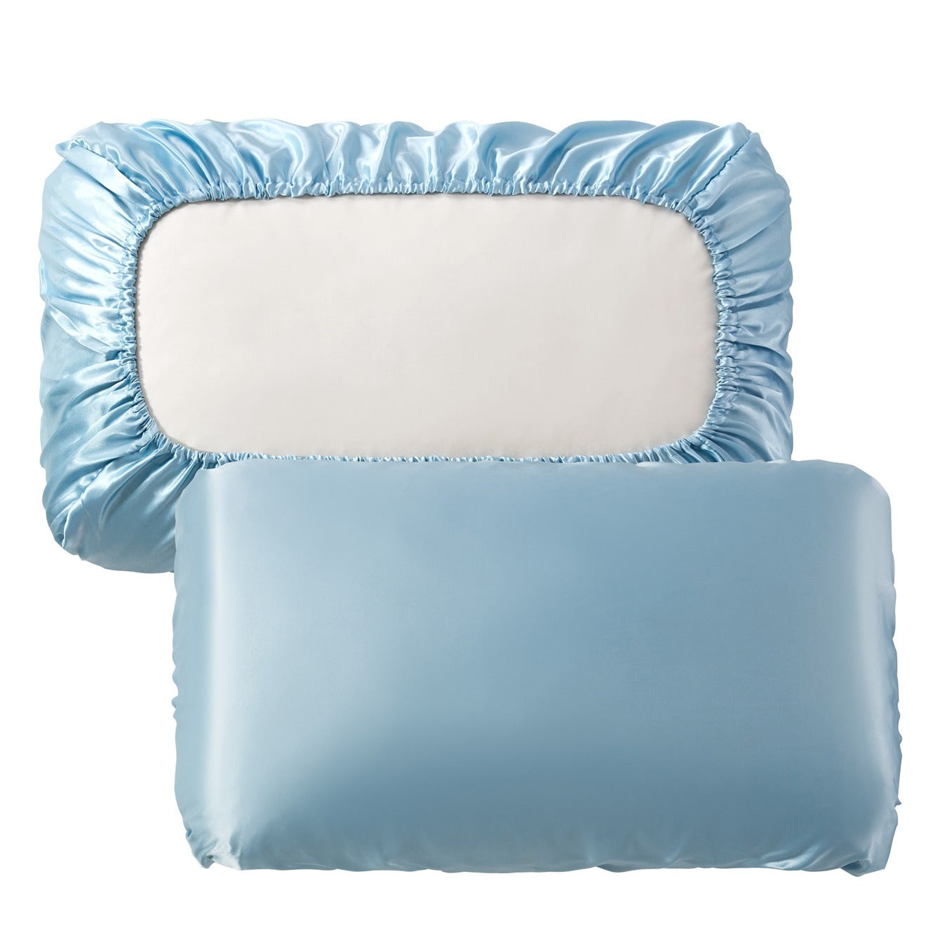 2pcs Soft And Breathable Satin Pillowcase With Elastic Cord - Perfect For A Comfortable Sleep In Your Bedroom