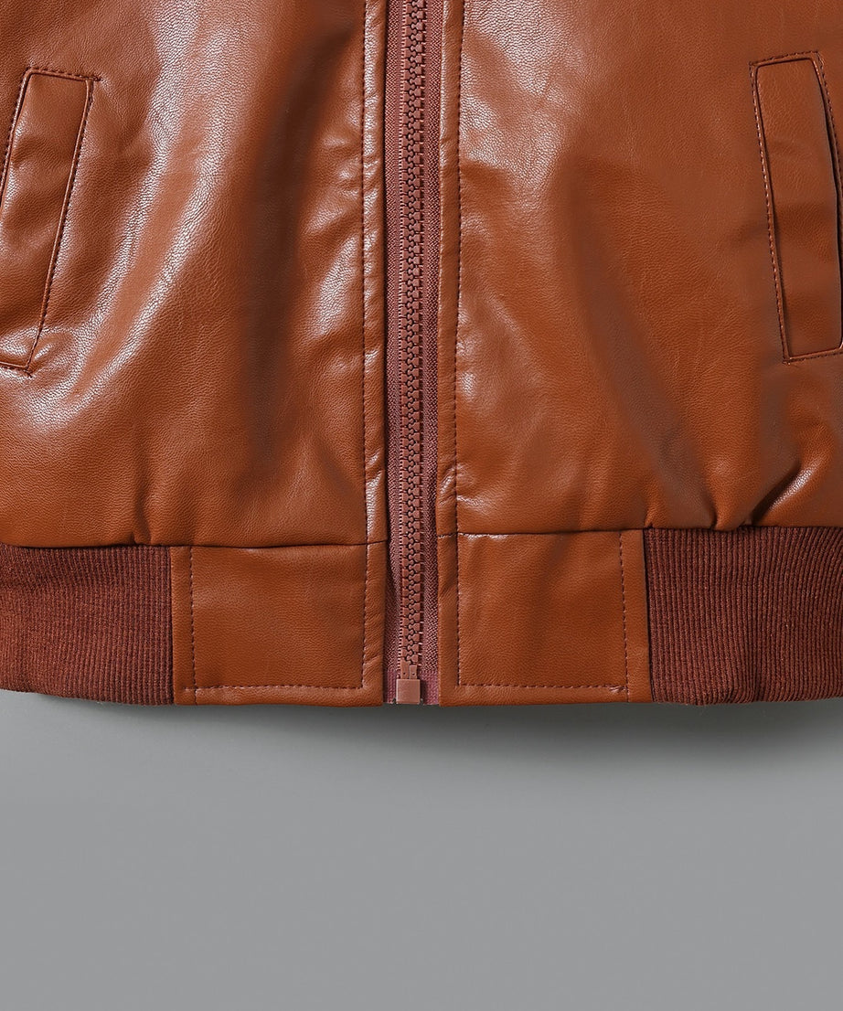 2025 Autumn Winter New Boys' -Lined Zip-Up Jacket