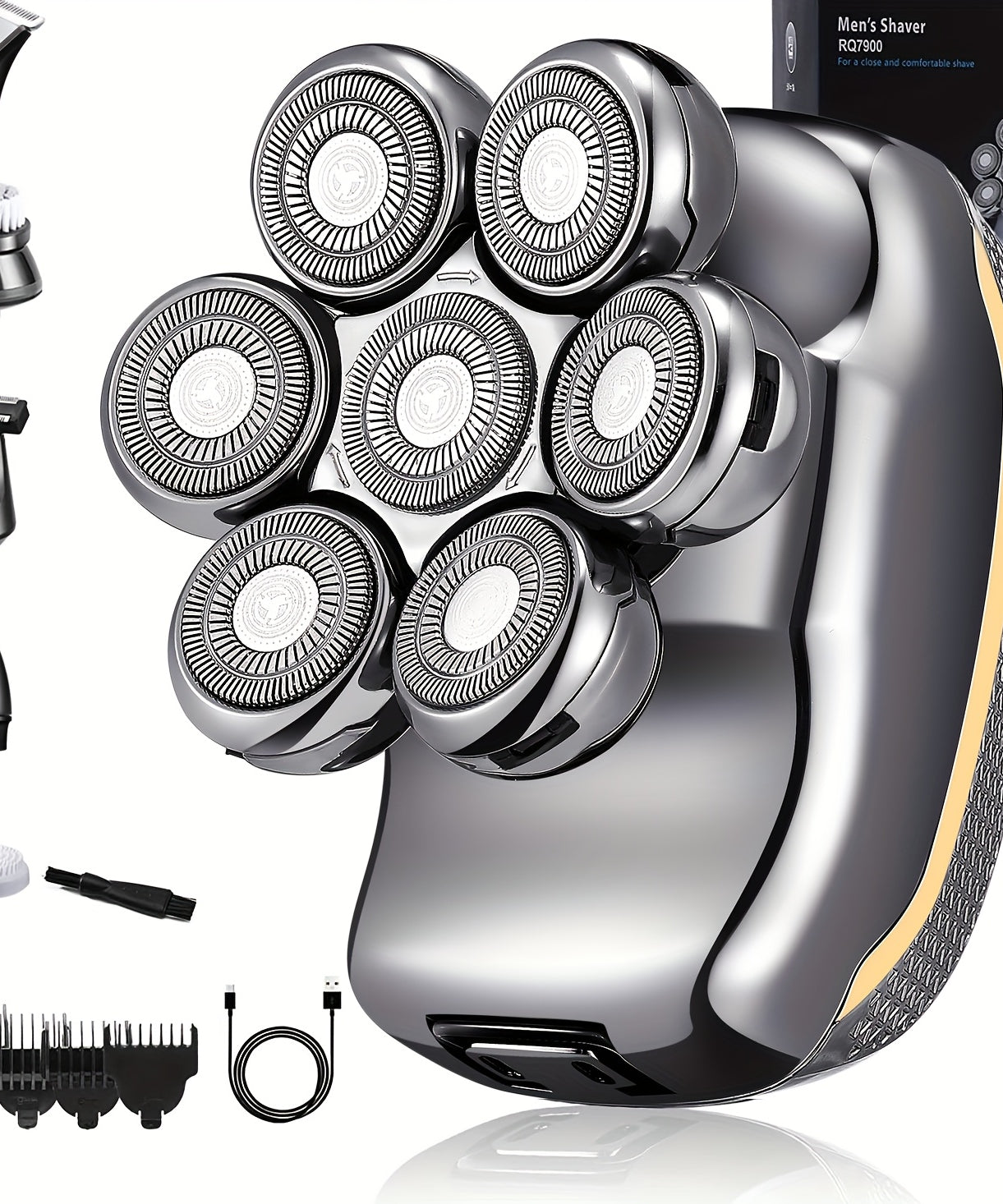 Men'S Electric Head Shaver Razor - Rechargeable Cordless Hair Shaving Razors for Bald persons